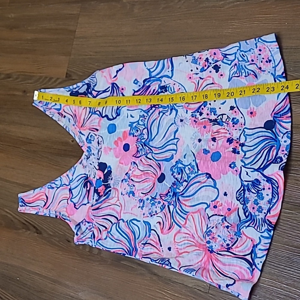 Lilly Pulitzer Pink and Blue Swirl Top used good condition zise XS - Picture 4 of 7